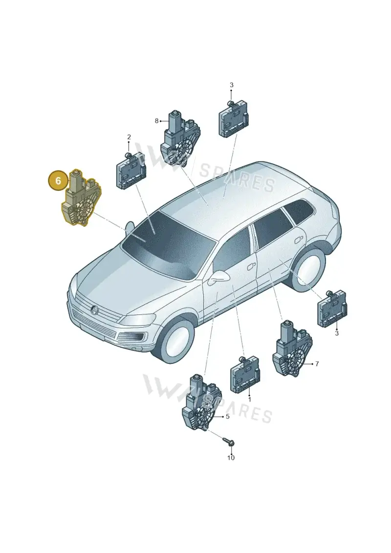 8K0959802B — Volkswagen Touareg BlueMotion (2014-2018) diagram 693959150, position 6