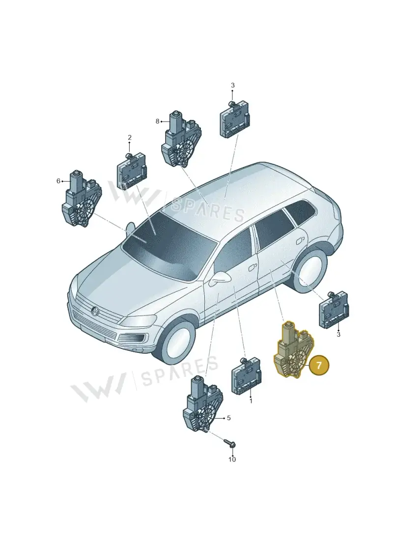 8K0959812A — Volkswagen Touareg BlueMotion (2014-2018) diagram 693959150, position 7