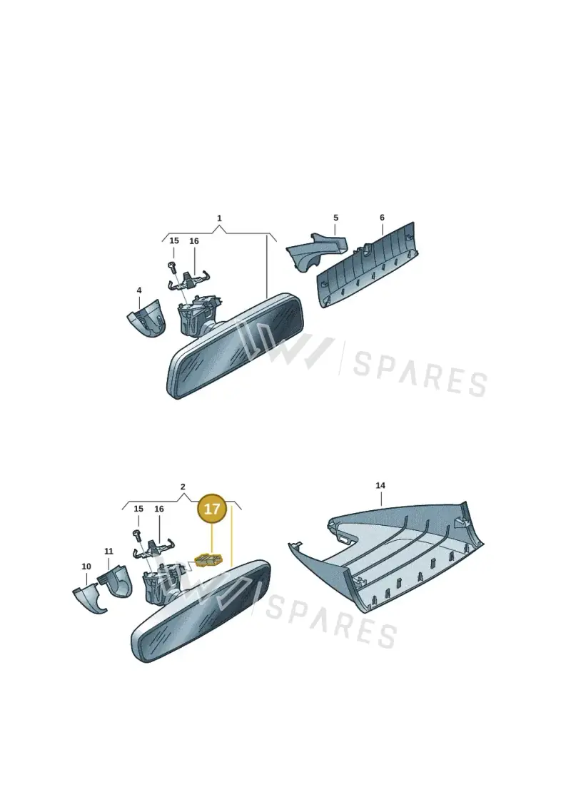 8K0971834 — Volkswagen Taigo (2021-2024) diagram 2f0857450, position 17