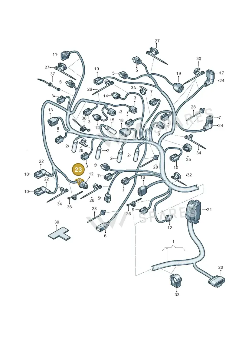 8K0971921A — Volkswagen MAN TGE 55 (2016-2021) diagram 806971010, position 23