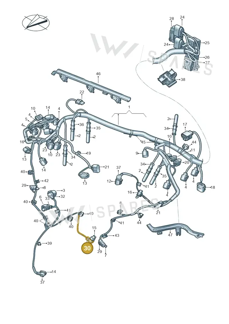 8K0971921A — Volkswagen Amarok twin cab (2016-2022) diagram 894971140, position 30