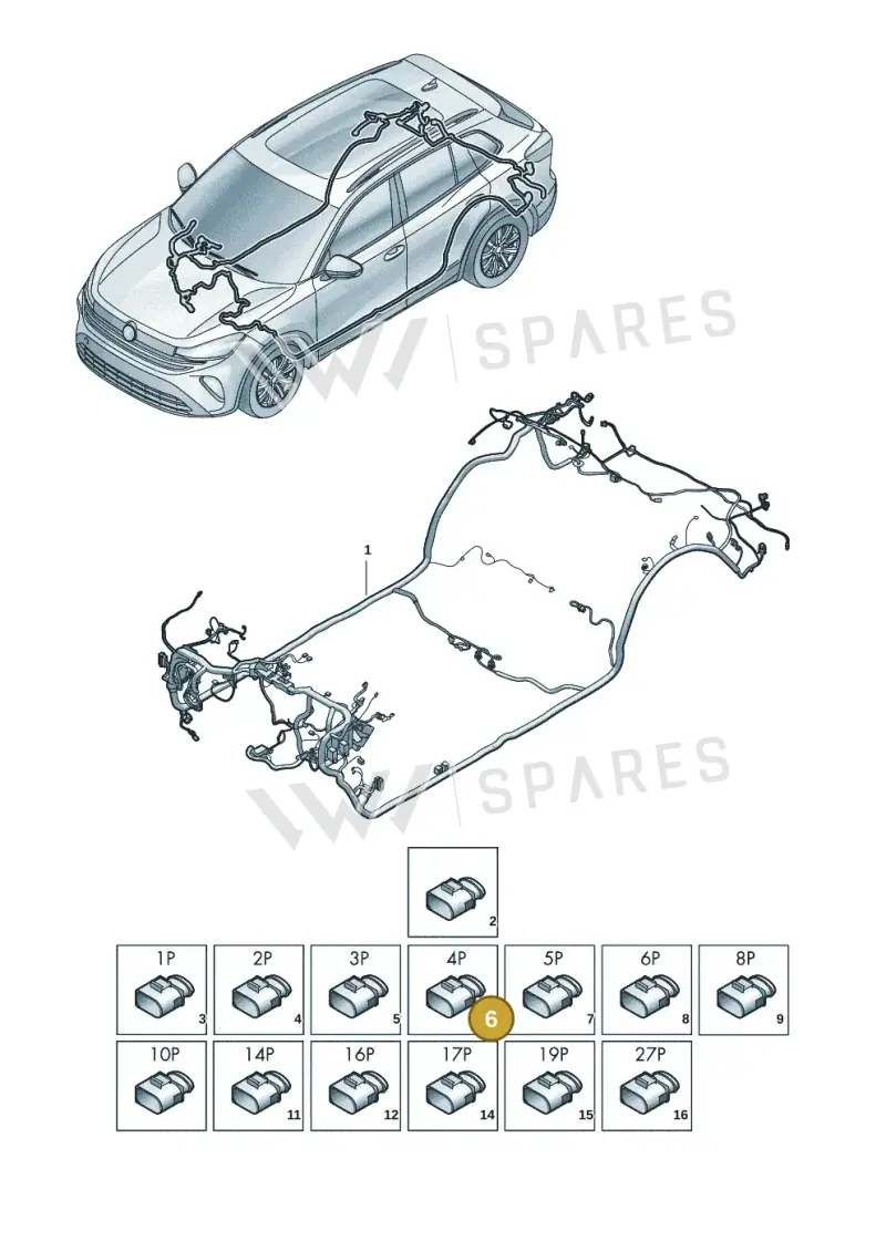8K0972994 — Volkswagen Tiguan 2.0 (2023-) diagram 57x972000, position 6
