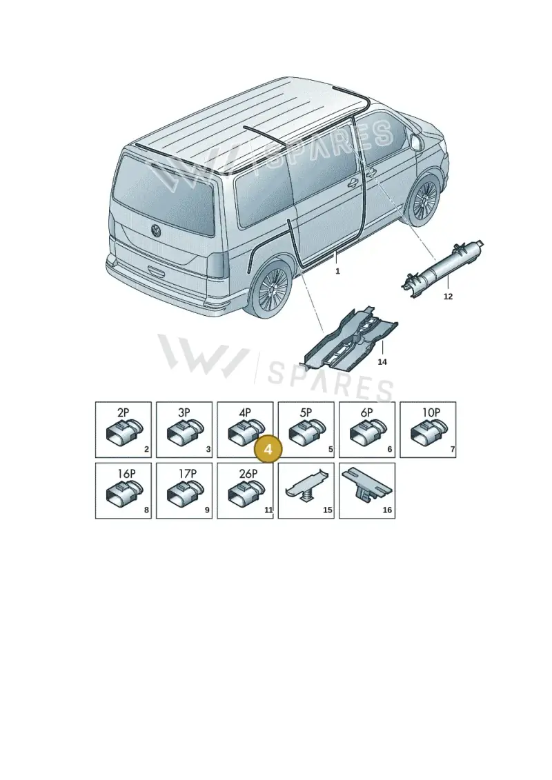 8K0972994 — Volkswagen Transport. multivan (2019-2024) diagram 7em972080, position 4