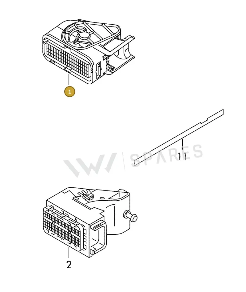 8K0973125A — Volkswagen 1J0 platform diagram 198973200, position 1