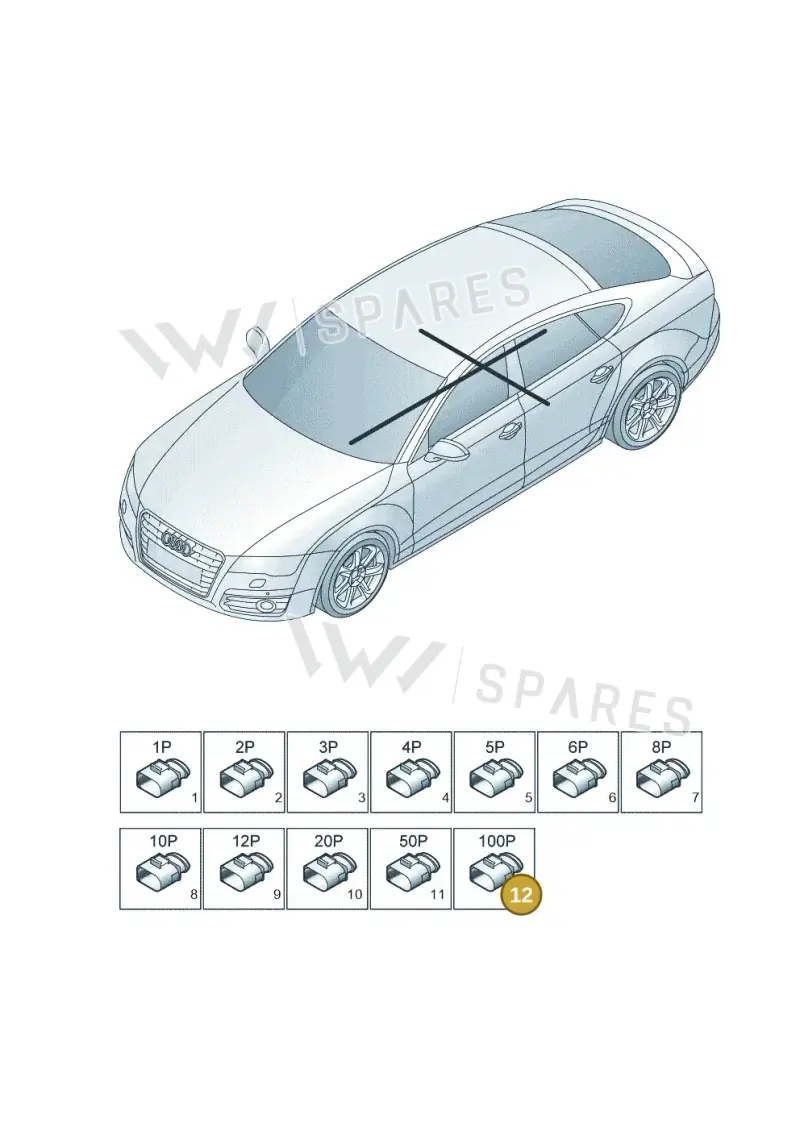8K0973125B — Volkswagen Phideon (2016-2023) diagram 765971820, position 12
