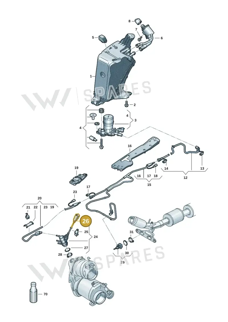 8K0973702A — Volkswagen Caddy Maxi Kombi (2020-2024) diagram 2ka253100, position 26