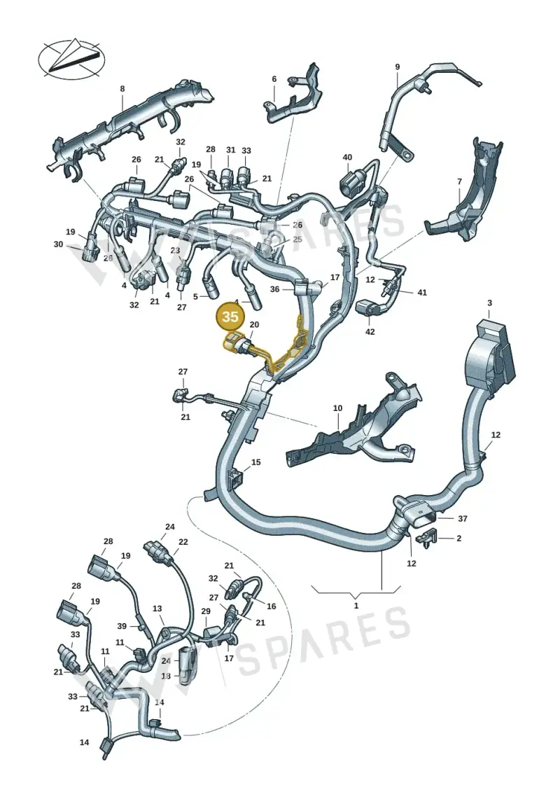 8K0973705A — Volkswagen Multivan (2021-) diagram 7t0971280, position 35