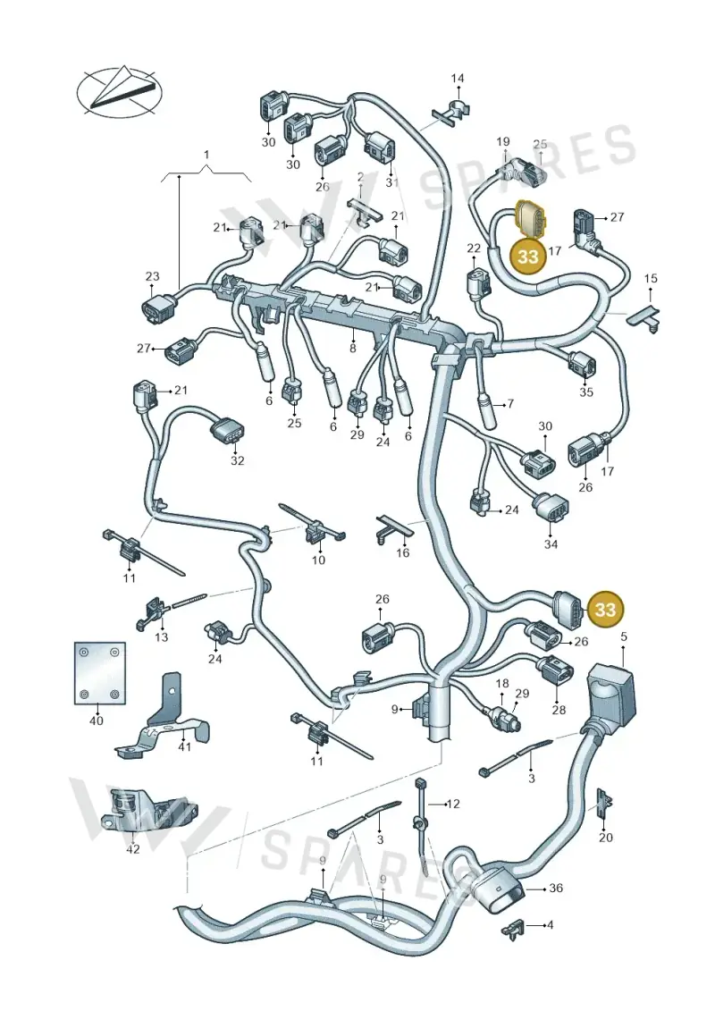 8K0973705F — Volkswagen Tiguan 2.0 4Motion (2017-2024) diagram 793971250, position 33