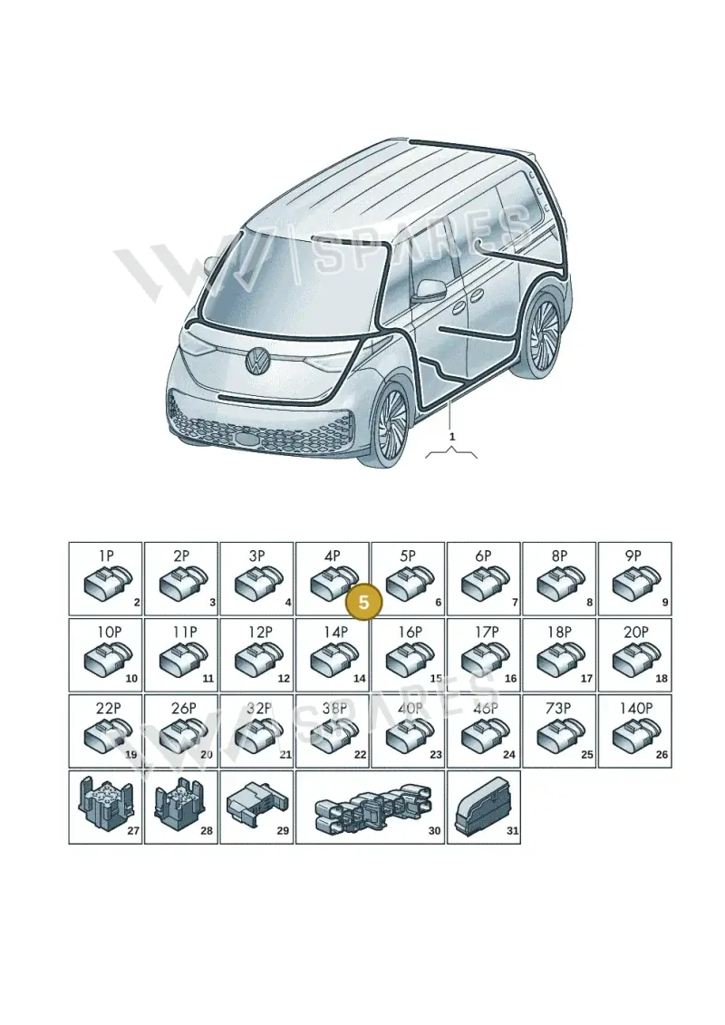 8K0973754C — Volkswagen ID.Buzz (2022-) diagram 15a972000, position 5