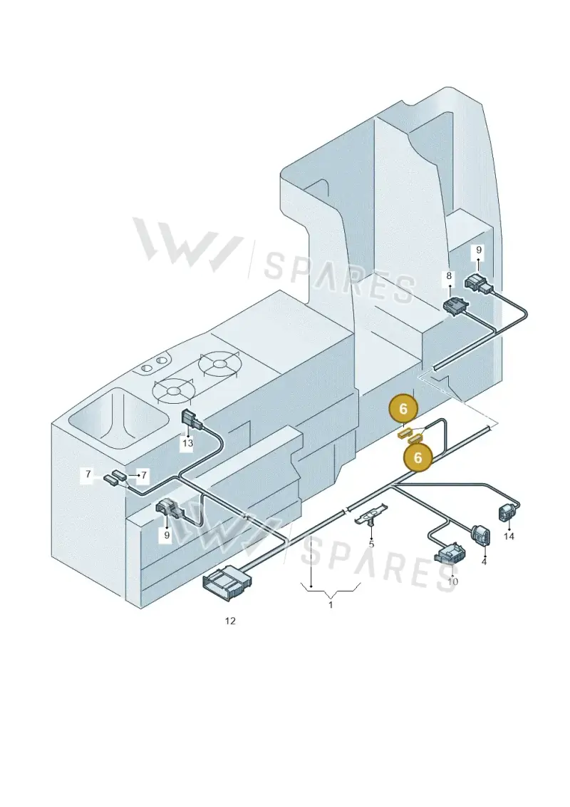 8K0973754C — Volkswagen Caravelle (2019-2024) diagram 452972900, position 6