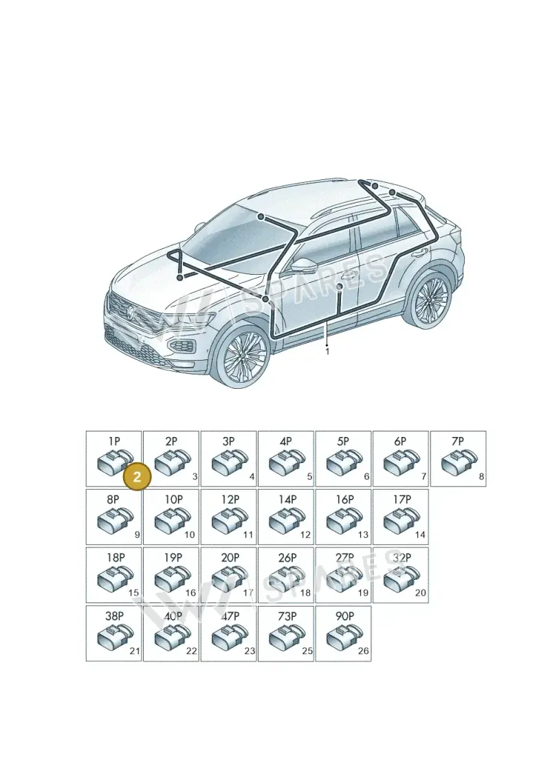 8K1971921 — Volkswagen T-Roc BlueMotion (2017-2024) diagram 813971810, position 2