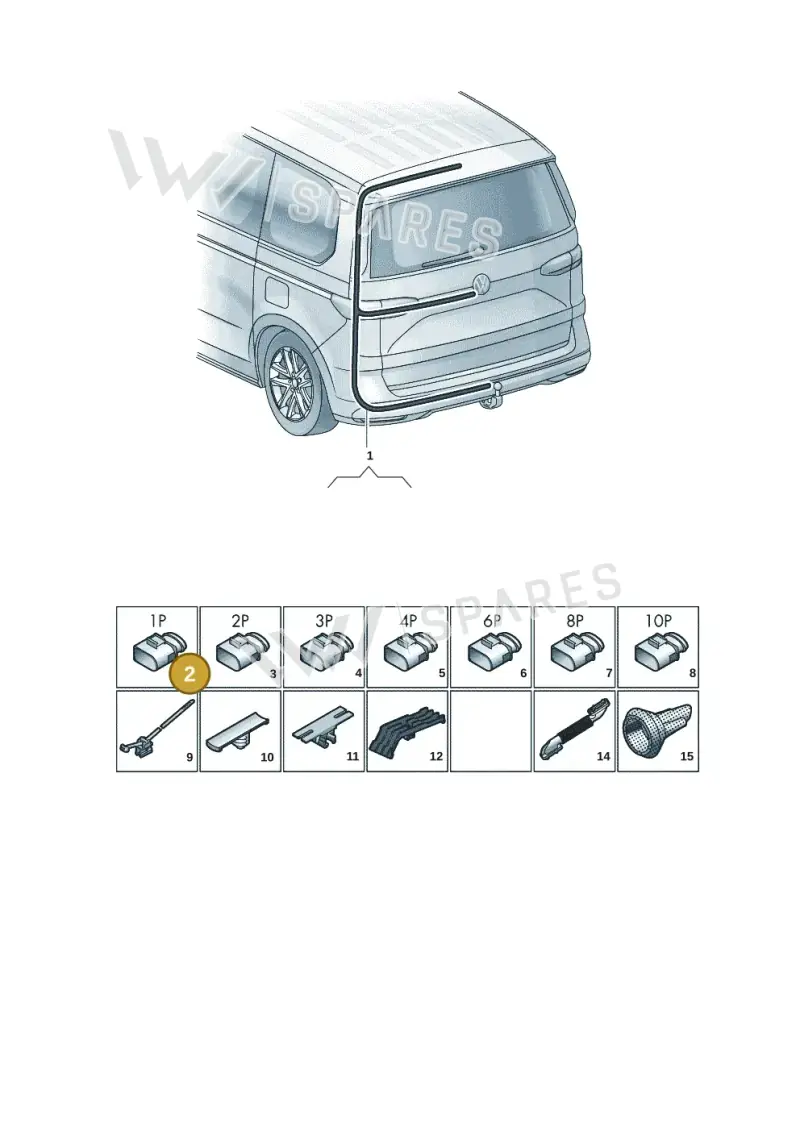 8K1971921 — Volkswagen Multivan (2021-) diagram 7t0972810, position 2