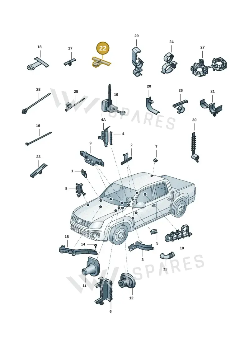 8L0971848A — Volkswagen Amarok twin cab (2022-) diagram 2ha971086, position 22