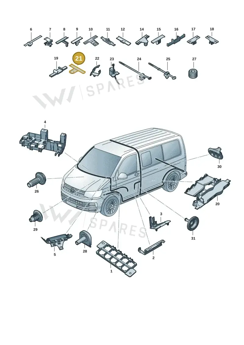 8L0971848D — Volkswagen Transport. multivan (2019-2024) diagram 7em971081, position 21