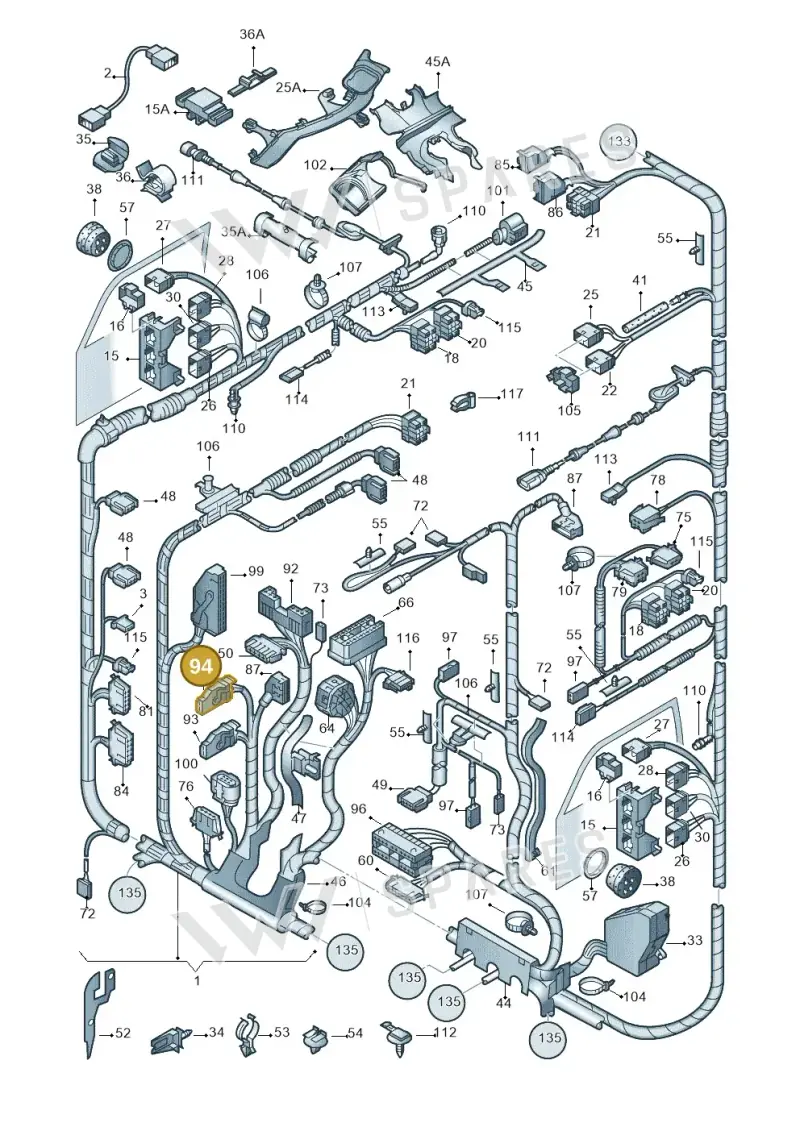 8L0972977D — Volkswagen New Beetle             06> (2005-) diagram 201971810, position 94