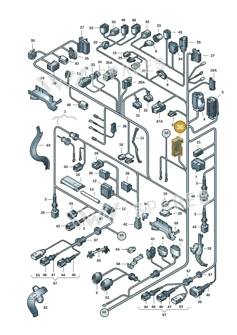 8L0972977 — Volkswagen Phaeton 4motion (2010-2016) diagram 258971830, position 36