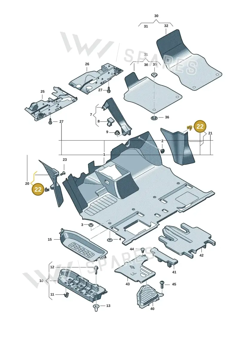 8L4867276 — Volkswagen ID.Buzz (2022-) diagram 15a863000, position 22
