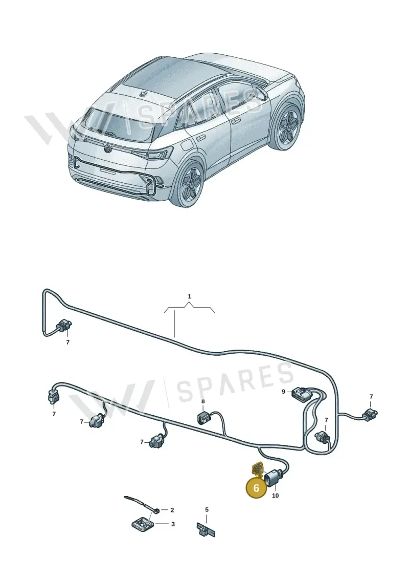 8P0971848L — Volkswagen ID.4 Pro (2020-2023) diagram 11a972090, position 6