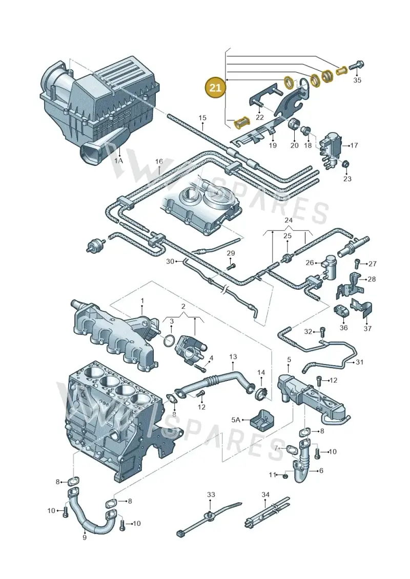 8P0998801 — Volkswagen Passat CC (2011-2016) diagram 656131400, position 21