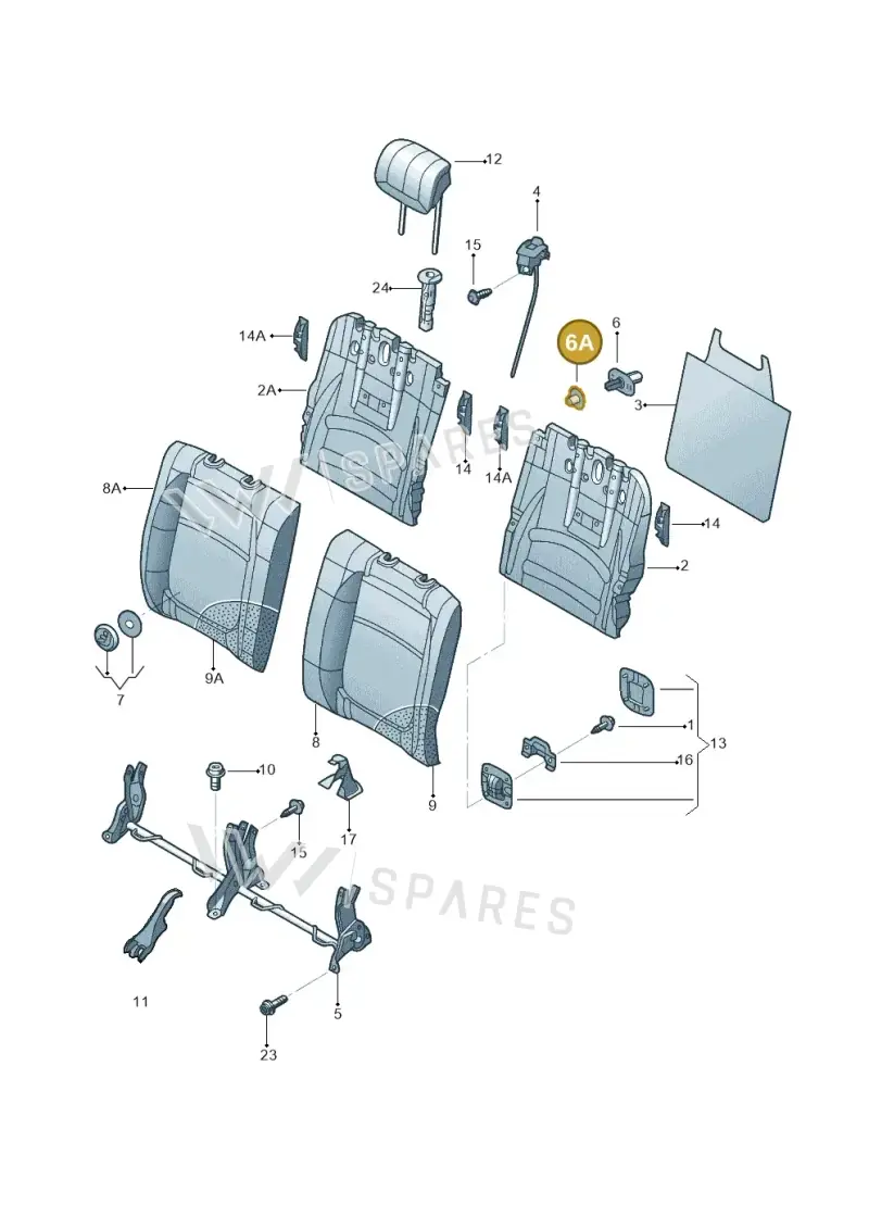 8P7885659 — Volkswagen Beetle (2016-2019) diagram 715885700, position 6A