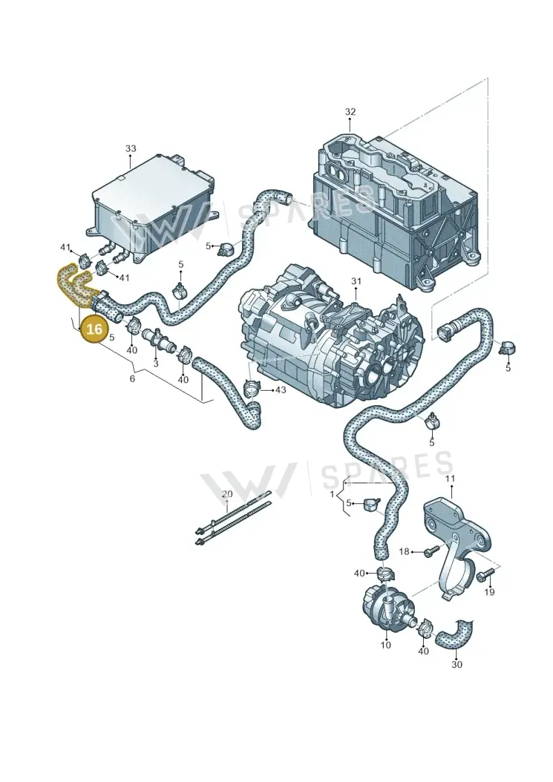 8R0121093 — Volkswagen E-Golf (2014-2021) diagram 774121020, position 16