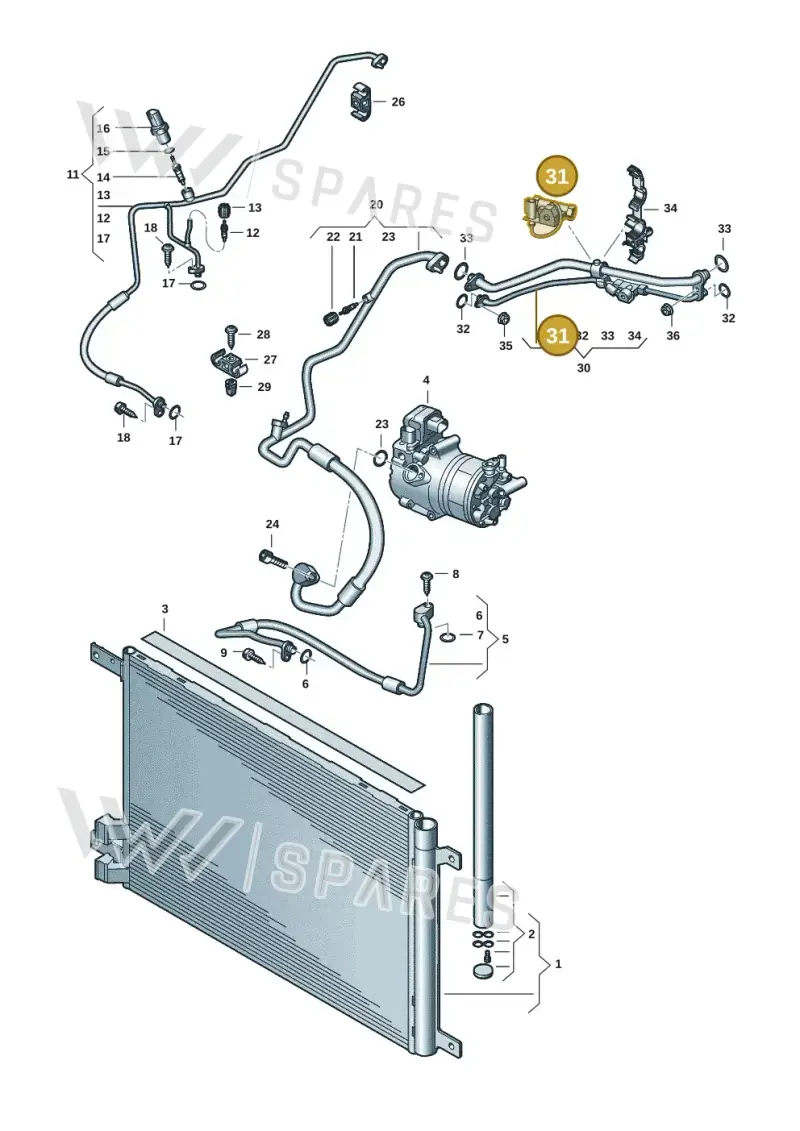 8R0260696B — Volkswagen Multivan (2021-) diagram 7t0260600, position 31