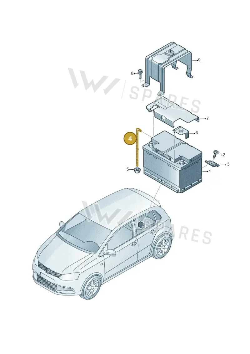 8R0915531 — Volkswagen Polo 1.4 BlueMotion (2014-2017) diagram 773915100, position 4