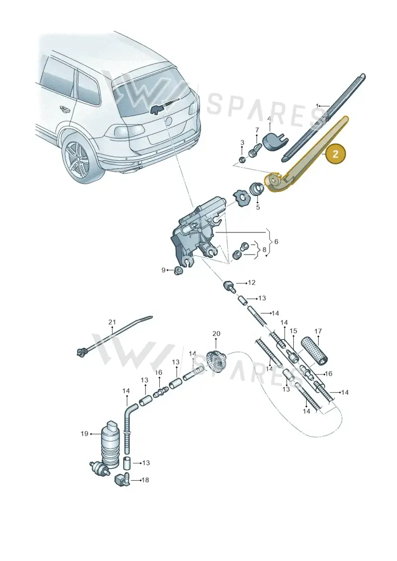 8R09554071P9 — Volkswagen Touareg BlueMotion (2014-2018) diagram 787955250, position 2