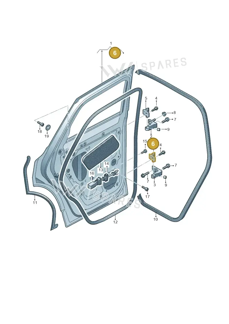 8S0833406A — Volkswagen Touareg (2017-2023) diagram 439833010, position 6