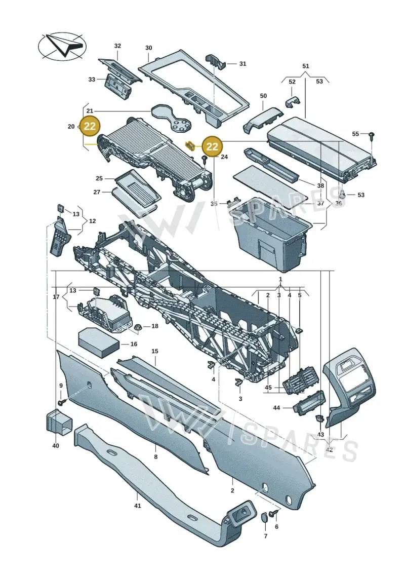 8S0853107 — Volkswagen Passat estate (2023-) diagram 3j0863500, position 22