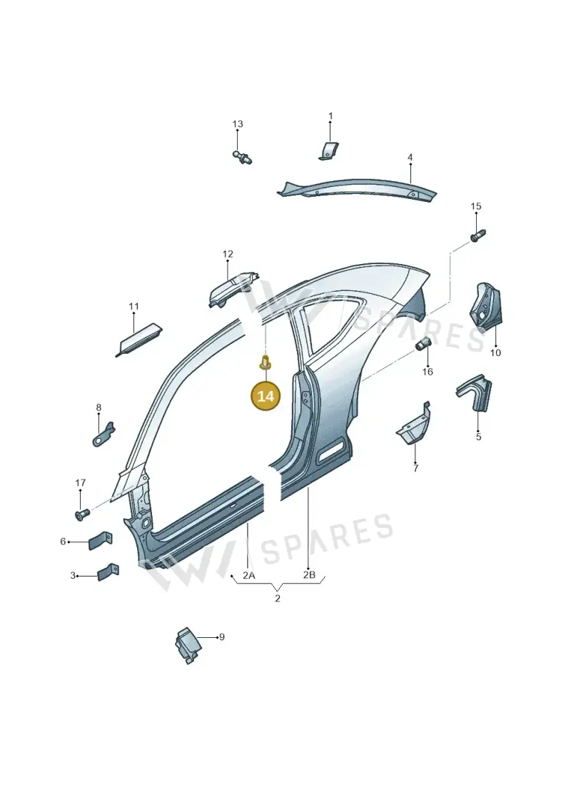 8T0877449 — Volkswagen New beetle (2011-2016) diagram 715809600, position 14