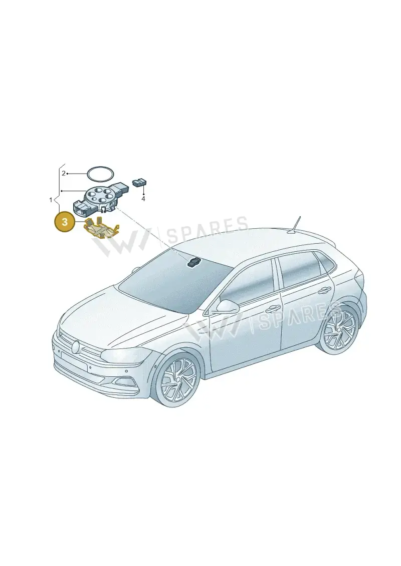 8U0907671 — Volkswagen Taigo (2021-2024) diagram 837955050, position 3