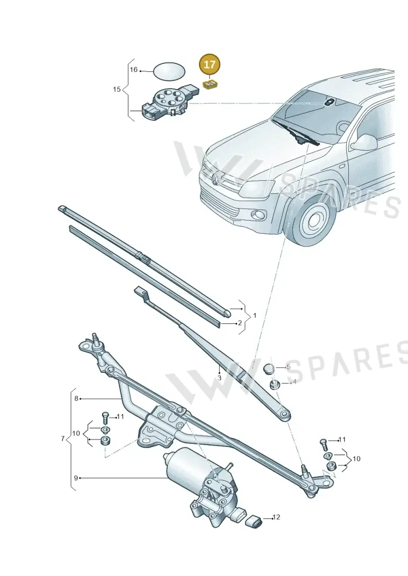 8U0907671 — Volkswagen Amarok twin cab (2022-) diagram 894955000, position 17