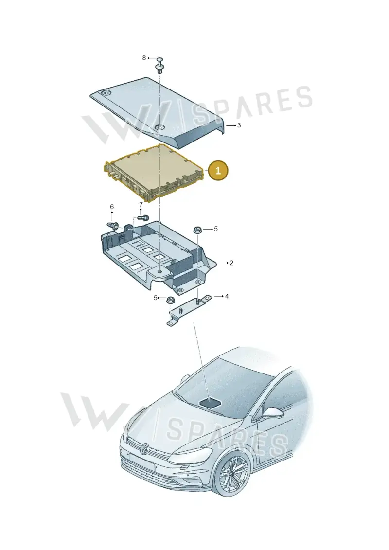 8V0919129F — Volkswagen Golf 2.0 (2016-2020) diagram 827035700, position 1