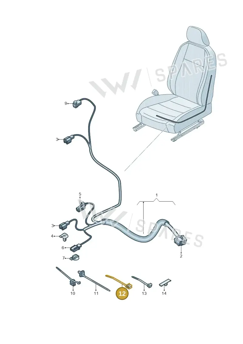 8V0971850A — Volkswagen Taigo (2021-2024) diagram 837972029, position 12