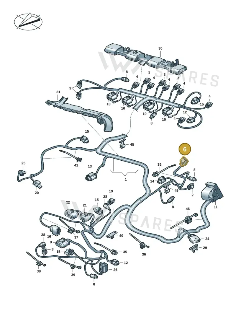 8V1973713 — Volkswagen Passat estate (2023-) diagram 5h0971018, position 6