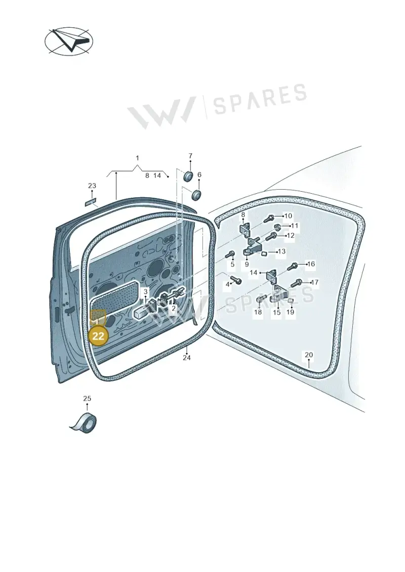 8V4837805 — Volkswagen Touareg (2017-2023) diagram 439831000, position 22
