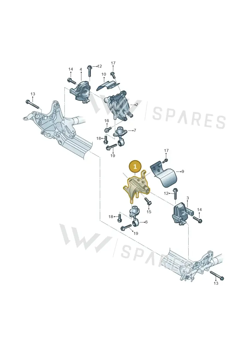 8W0199307H — Volkswagen Touareg (2017-2023) diagram 439199700, position 1