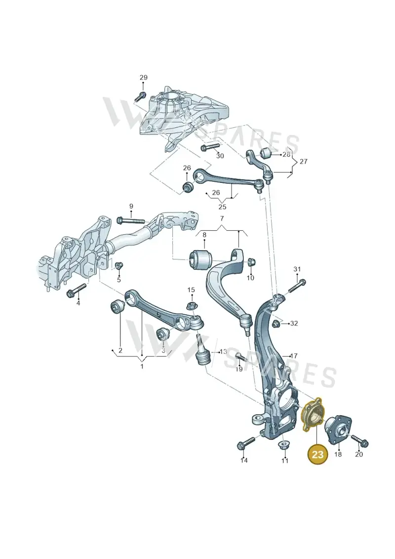 8W0407625N — Volkswagen Touareg (2017-2023) diagram 439407000, position 23