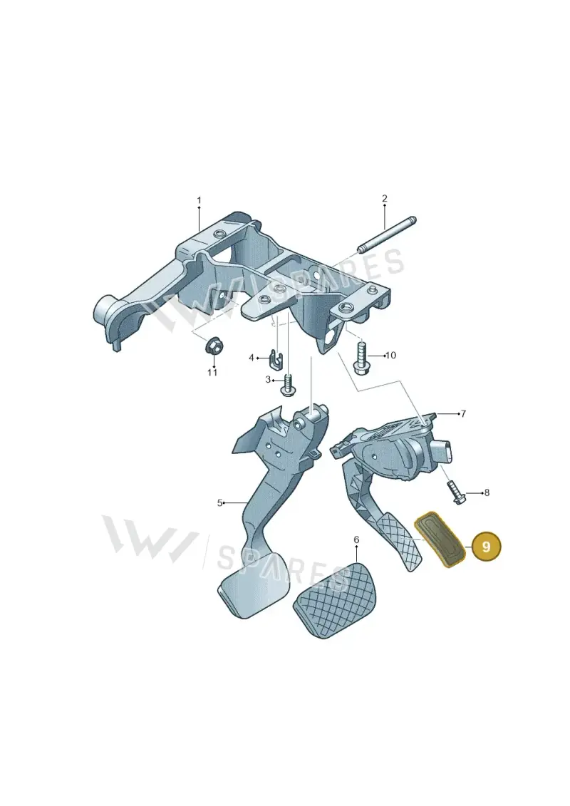 8W0721173ZF7 — Volkswagen Touareg (2017-2023) diagram 439721600, position 9