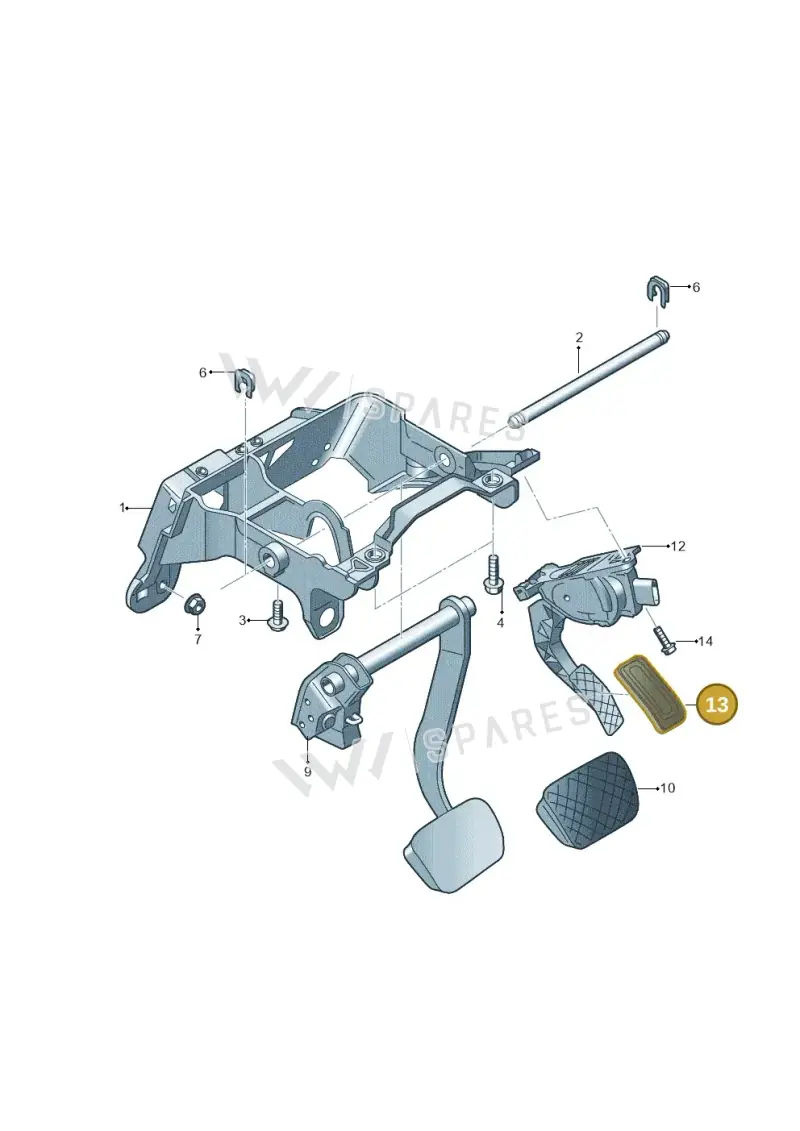 8W0721173ZF7 — Volkswagen Touareg (2017-2023) diagram 439721700, position 13