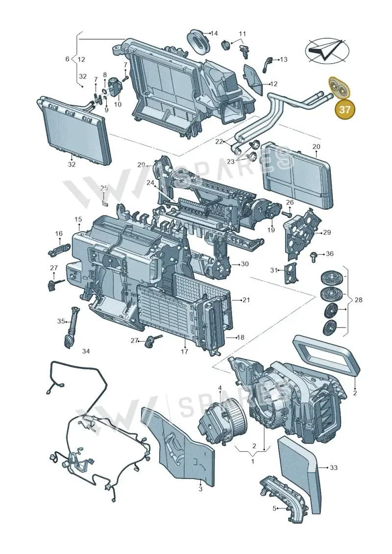 8W0819699 — Volkswagen Touareg (2017-2023) diagram 859820210, position 37