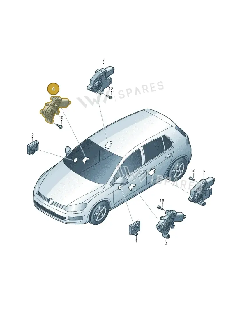 8W0959802 — Volkswagen Golf 2.0 (2016-2020) diagram 746959100, position 4
