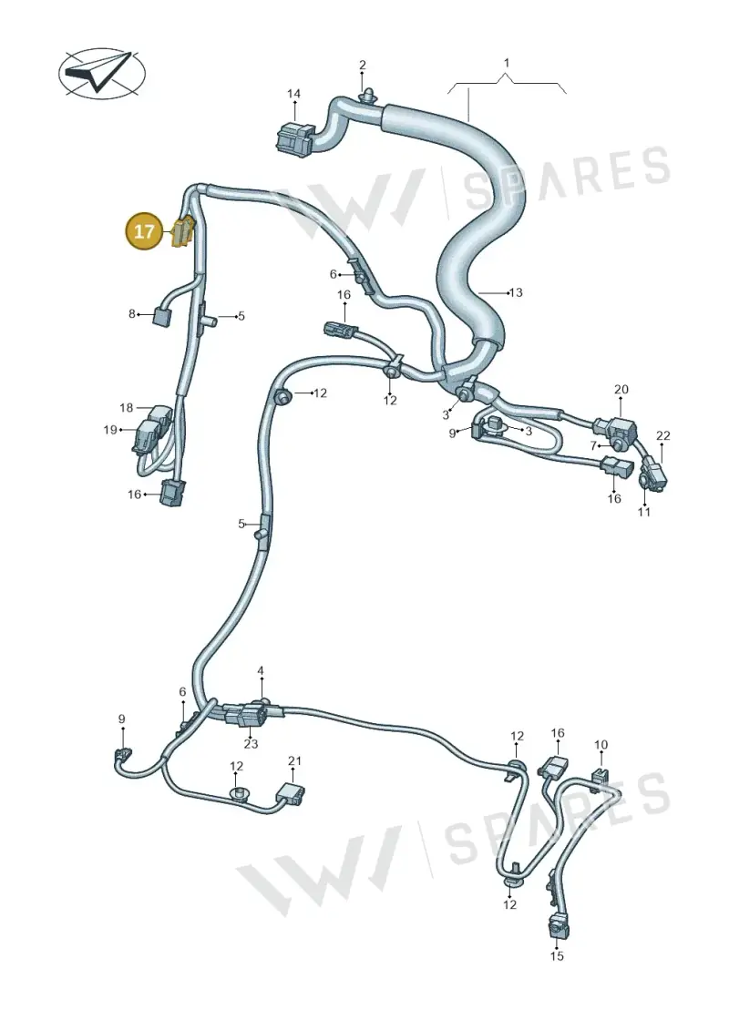 8W0971636A — Volkswagen ID.4 Pro (2020-2023) diagram 10a972027, position 17