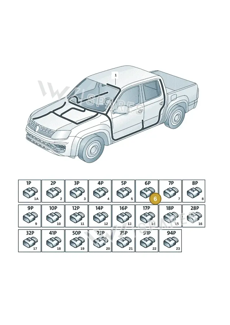 8W0971636A — Volkswagen Amarok twin cab (2022-) diagram 2ha971080, position 6