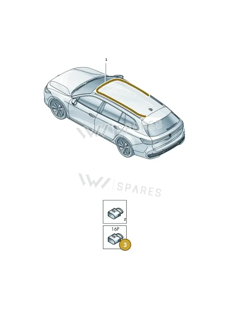 8W0972416 — Volkswagen Passat estate (2023-) diagram 3j0972400, position 3