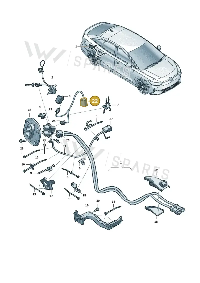 8W0972420 — Volkswagen ID.7 Limousine Pro (2023-) diagram 14b970150, position 22