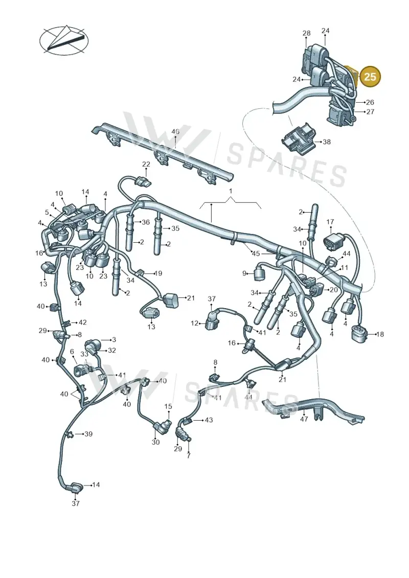 8W0973056B — Volkswagen Amarok twin cab (2022-) diagram 894971140, position 25