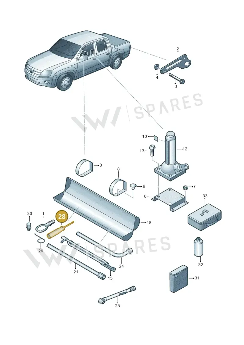 8Z0012255 — Volkswagen Amarok twin cab (2022-) diagram 894012000, position 28