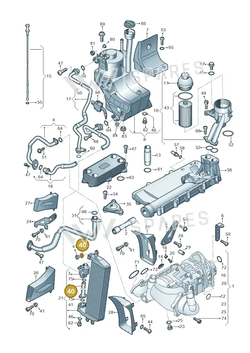 8Z0129669A — Audi R8 qu. 5.2 (2012-2015) diagram 618115100, position 40